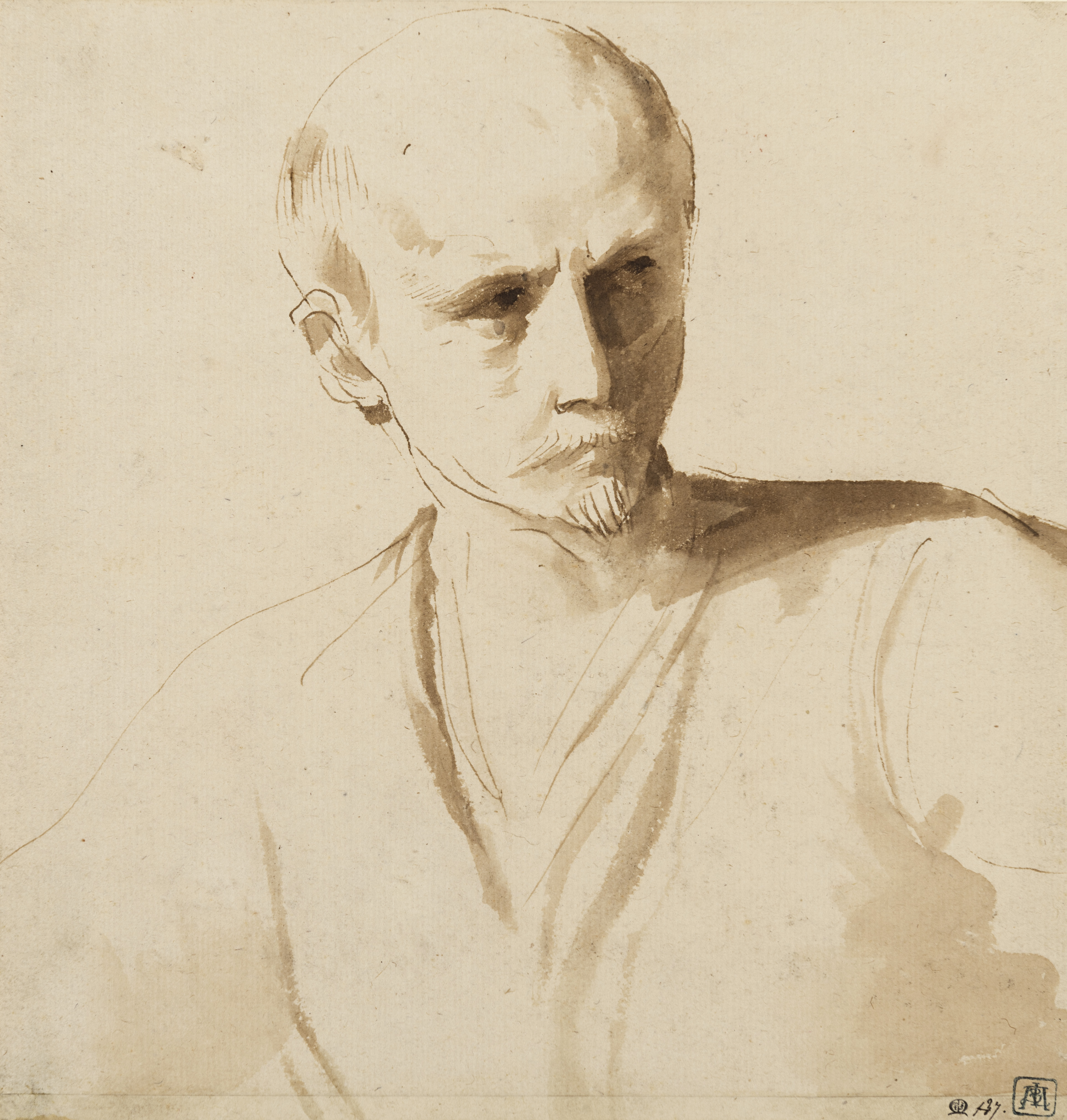 A Man Looking to His Left